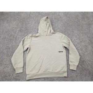 BMW Hoodie Mens Medium‎ Beige Goods with Freude Pullover Sweatshirt Fleece